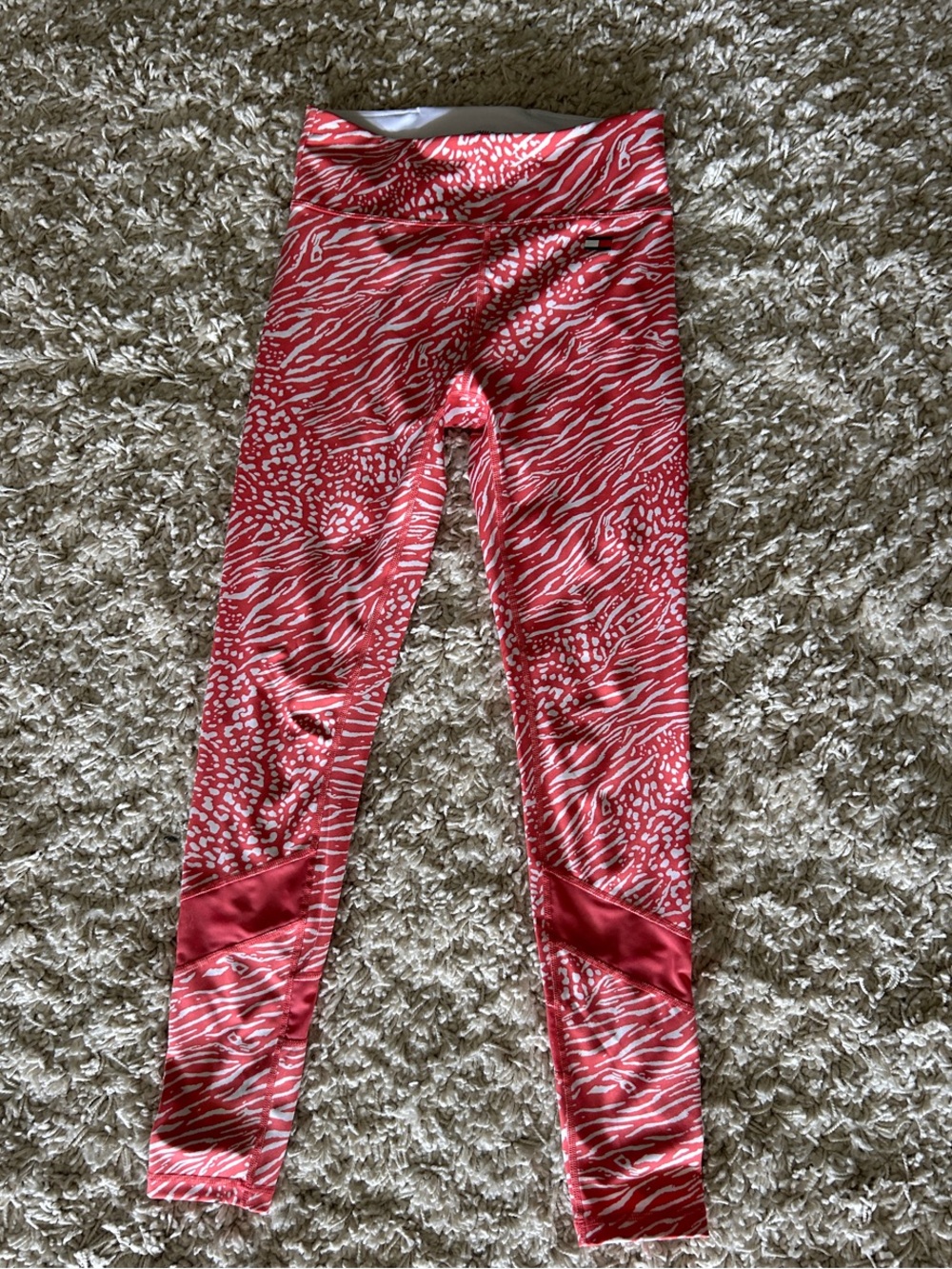 Tommy Hilfiger Coral Red Animal-Print Leggings